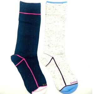 2 Pairs Bombas Lightweight Knit Crew Socks NWOT